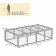 Rabbit Hutch 181L x 100W x 48Hcm – Grey