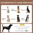 Raised Dog Bed with Canopy – Brown, 122 × 92cm