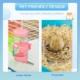 Hamster Cage 59L x 36W x 69H cm – Light Blue and white