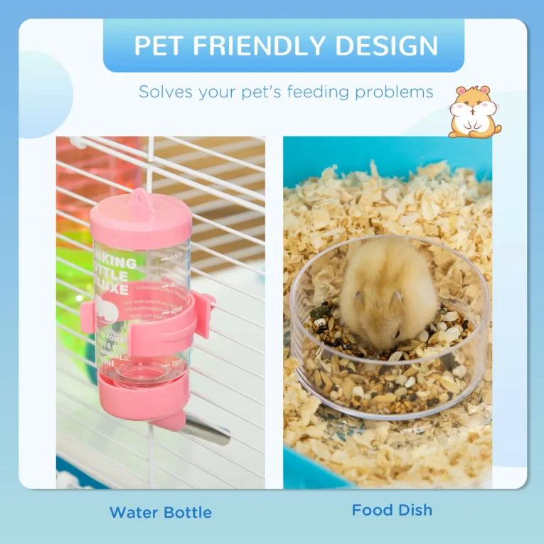Hamster Cage 59L x 36W x 69H cm – Light Blue and white Hamster Cage 59L x 36W x 69H cm – Light Blue and white