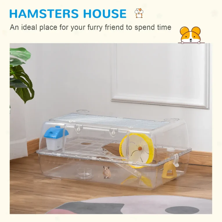 2-Storey Hamster Cage with Wheel and Feeding Bowl 2-Storey Hamster Cage with Wheel and Feeding Bowl