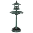 Garden Bird Bath with Planter Base – Green, 113cm