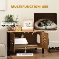 Cat Litter Box Enclosure with Legs 80cm – Dark Brown, Black