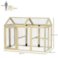 Large Chicken Run Wooden Coop Natural Finish – Natural Wood Finish