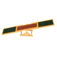 Wooden Dog Agility Seesaw – Natural, Brown and Green