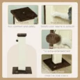 Tall Sisal Cat Scratching Post – Brown, 81cm