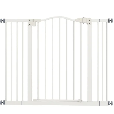 Adjustable Dog Gate – White, 78cm High, 74–100cm