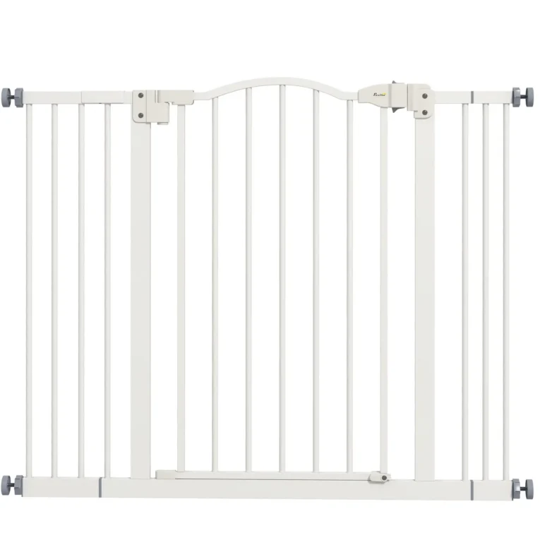 Adjustable Dog Gate – White, 78cm High, 74–100cm Adjustable Dog Gate – White, 78cm High, 74–100cm