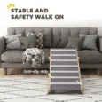 Adjustable Wooden Pet Ramp with Carpet Surface – Four Heights