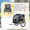 Mesh-Sided Dog Bike Trailer – Grey and Black