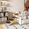 Adjustable Wooden Pet Steps and Ramp – Natural, 48.5cm