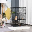 39-Panel Modular Small Animal Enclosure with Ramps – Black