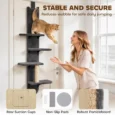 Over Door Cat Climber 4-Level Shelf – Dark Grey