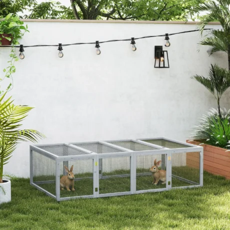 Rabbit Hutch 181L x 100W x 48Hcm – Grey