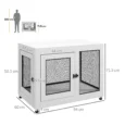 2-in-1 Dog Cage and Side Table Large Dogs – White and black