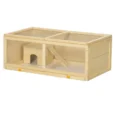Wooden Hamster Habitat with Sliding Tray – Natural, 100cm