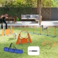 Portable Dog Agility Set with Jumps and Weave Poles – Orange