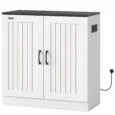 Aquarium Cabinet with Storage and Power Outlets – White, 78cm
