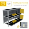 Two-Tier Wooden Rabbit Resting Hutch – Grey