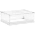 Acrylic Reptile Terrarium Sliding Door 40x30x15cm – Transparent, White