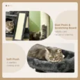 81cm Cat Tree with Twin Houses and Sisal Scratching Posts – Black