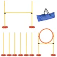 Portable Dog Agility Equipment with Adjustable Hurdles – Yellow