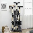 Cat Activity Tower with Scratching House – Charcoal grey