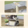 Compact Cat Activity Centre with Rotating Bar – Light Grey