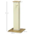 Sisal Cat Scratching Post with Toy – Oak and Cream, 80cm