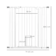 Tall Dog Gate with Cat Door – White, 104.1cm