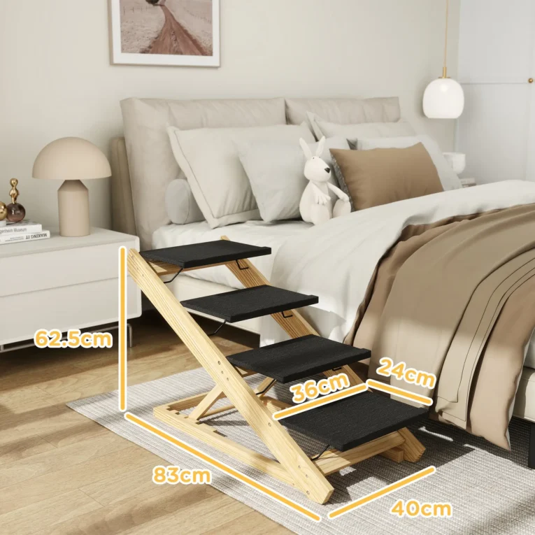 Convertible Wooden Pet Steps and Ramp – Adjustable to 62.5cm Convertible Wooden Pet Steps and Ramp – Adjustable to 62.5cm