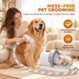 Dog Grooming Kit 2.5L Vacuum Clipper Low Noise 65dB – White, Grey