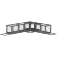 Modular Outdoor Cat Tunnel with Eight Doors – Dark Grey, 250cm