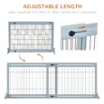 Adjustable Freestanding Dog Gate – Blue Grey, 104–180cm