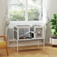 Rabbit Hutch 90 x 53 x 87cm – White and grey