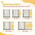 Extra-Wide Dog Gate with Extensions – Black, 75–145cm
