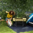 Foldable Dog Pen Portable Indoor/Outdoor – Yellow and Black