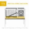 Rabbit Hutch 90 x 53 x 87cm – White and grey