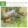 Walk-In Steel Chicken Run with Cover – Silver, 3 × 1.7m