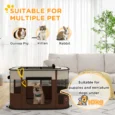 Foldable Dog Pen Portable Indoor/Outdoor – Brown, cream white and black