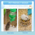 3-Level Hamster Cage with Tubes and Accessories 59x36x47cm – Blue and white