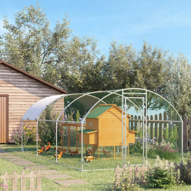 Walk-In Poultry Run with Roof Cover – 5.7 × 2.8m