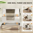XL Steel Cat Litter Box with Flip Lid and Dual Access – Light Grey