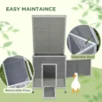Wooden Duck House with Opening Roof and Ramp – Light Grey