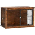 XL Dog Crate Furniture with Opening Top – Rustic Brown, 118cm
