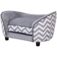 Compact Pet Sofa with Storage Pocket – Grey, 68.5cm