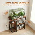 Aquarium Stand with Storage and Power Outlets – Tiger Wood Effect