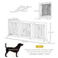 Three-Panel Freestanding Dog Gate – White, 61cm