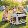 Soft Pet Carrier with Washable Cushion – Light Grey, 70 × 52 × 50cm