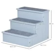 Wooden Dog Steps Pet Ladder with Storage – Grey
